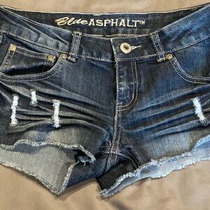 Blue Asphalt Jean Shorts